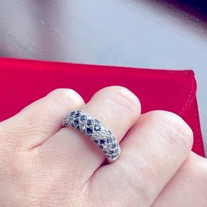 Cartier sapphire diamond and white gold ring